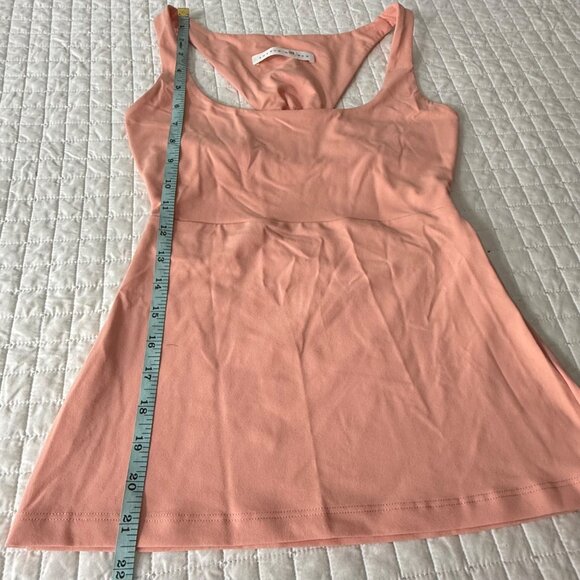Susana Monaco Peach Tank Top S Back Cutout Nylon/Spandex Blend Made In USA - Picture 7 of 7